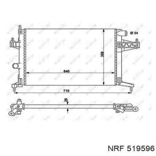 Radiador de água NRF 519596
