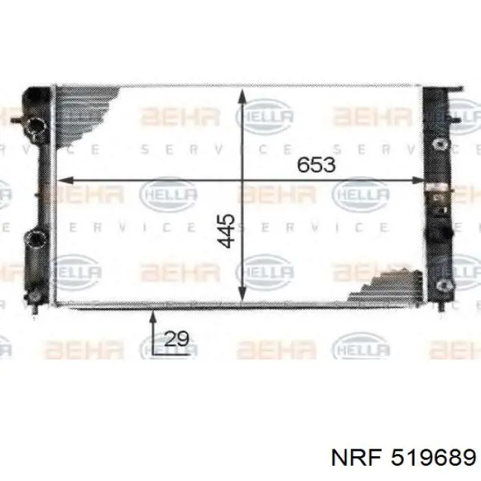 Radiador 519689 NRF