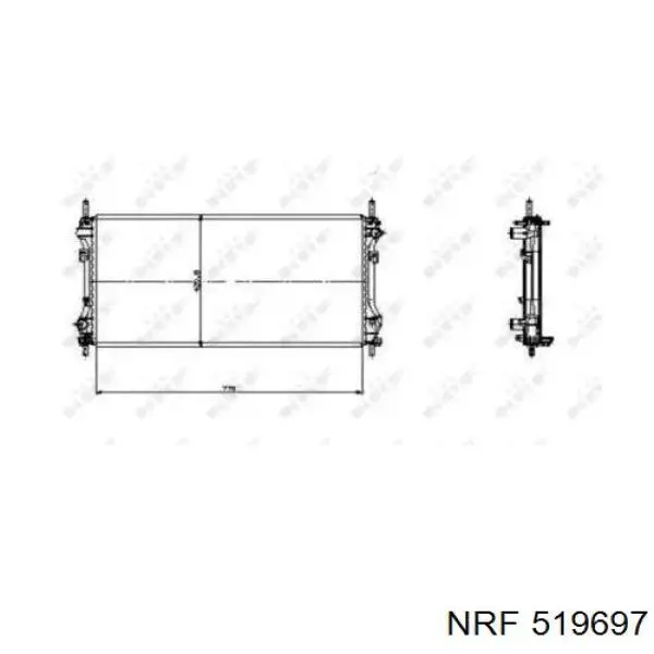 519697 NRF radiador