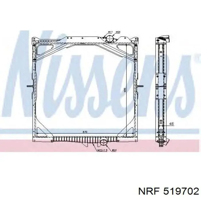 519702 NRF radiador