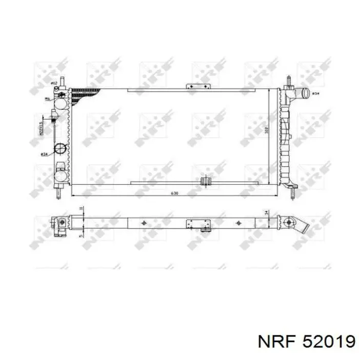 52019 NRF radiador