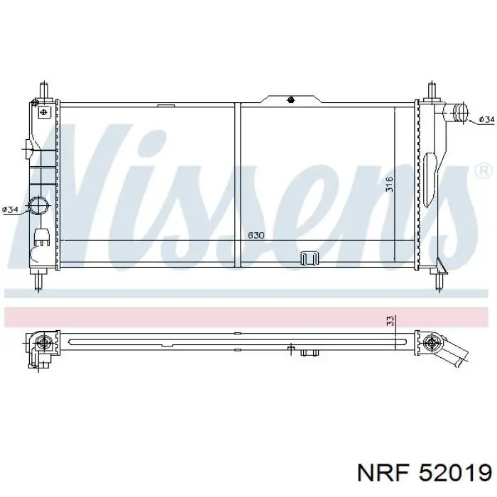 52019 NRF Refrigeración del motor