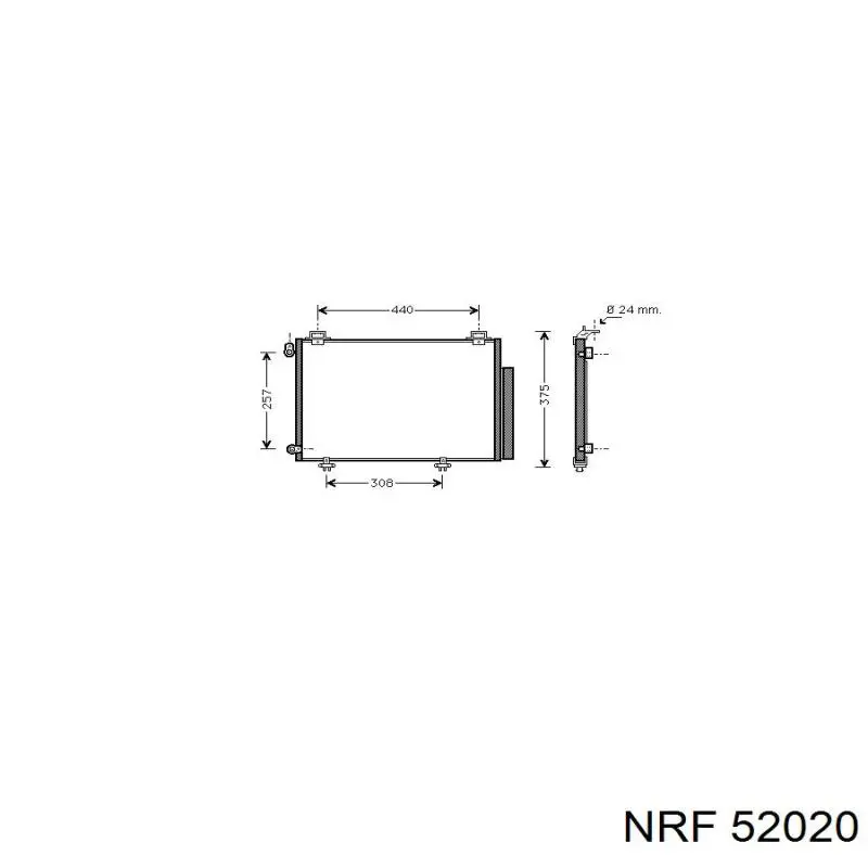 52020 NRF radiador