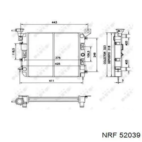52039 NRF radiador