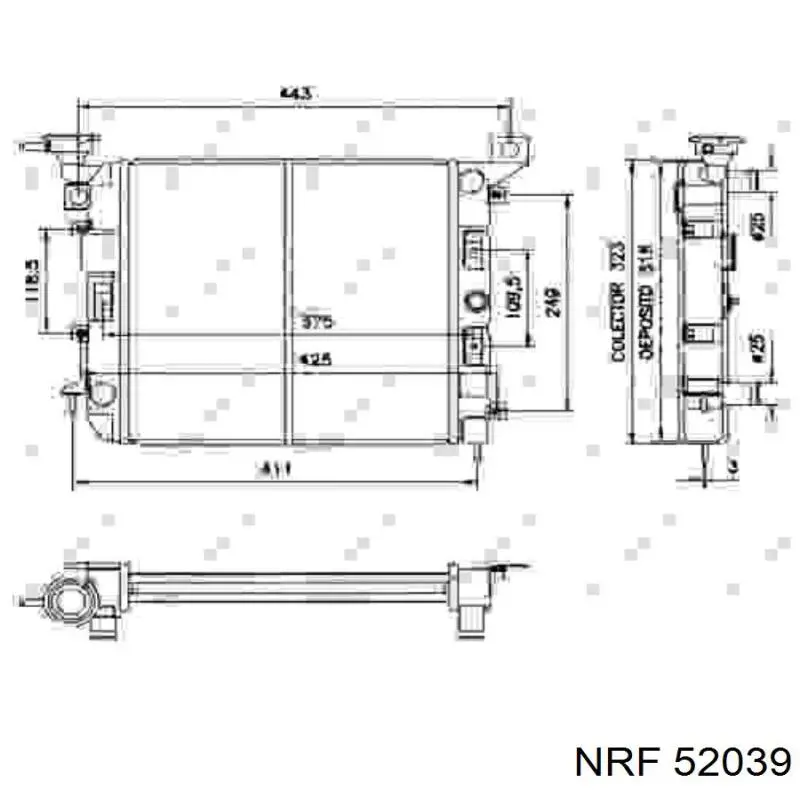 Radiador 52039 NRF