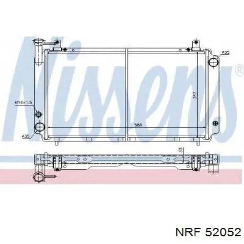 52052 NRF radiador