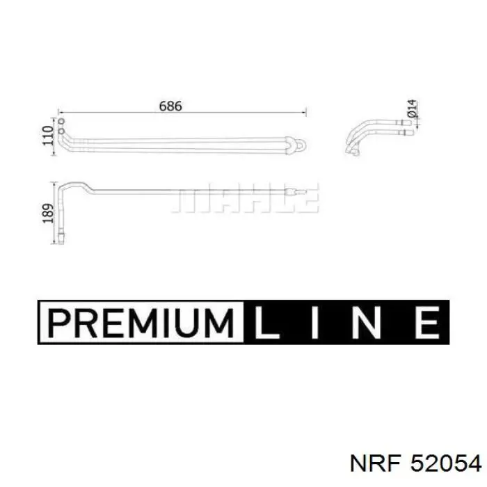 52054 NRF radiador refrigeración del motor