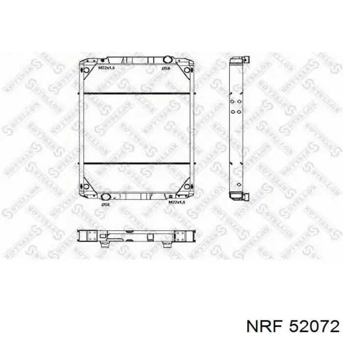 52072 NRF radiador refrigeración del motor