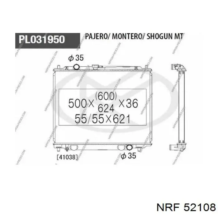 Água radiador Mitsubishi MB890956 precio, desde 129,67 EUR