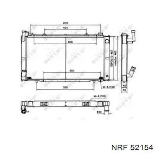 Comprar 52154 NRF Radiador de auto