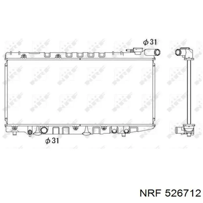 526712 NRF radiador refrigeración del motor