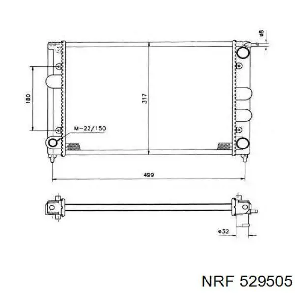 529505 NRF radiador