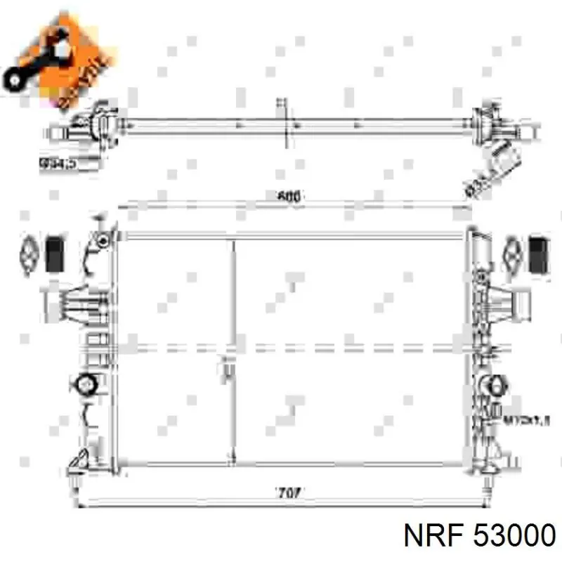 53000 NRF radiador refrigeración del motor