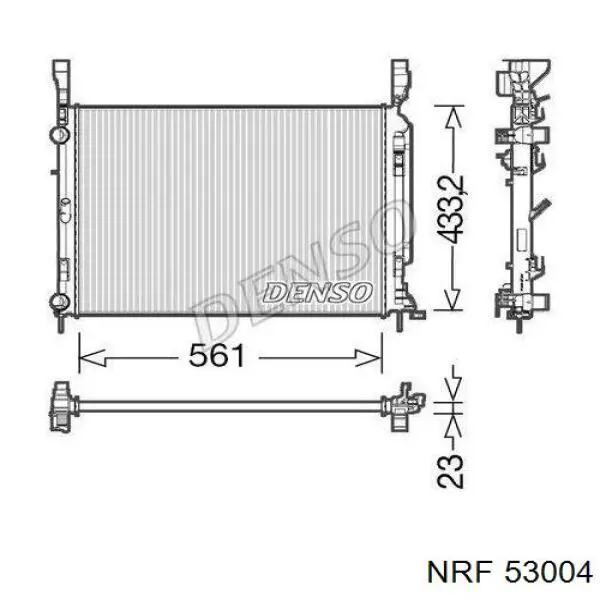 53004 NRF radiador refrigeración del motor