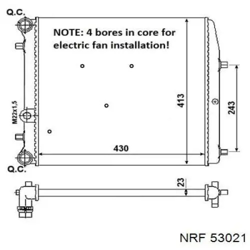 53021 NRF radiador