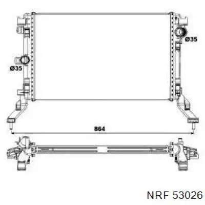 Comprar 53026 NRF Radiador de auto