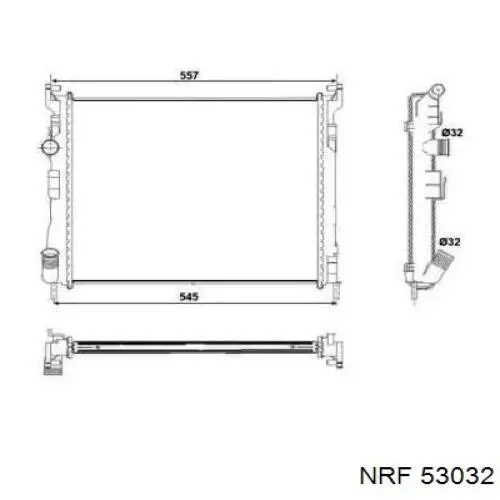 7711368062 Renault (RVI) radiador refrigeración del motor