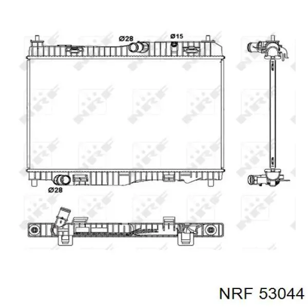 8V518005DG Ford radiador