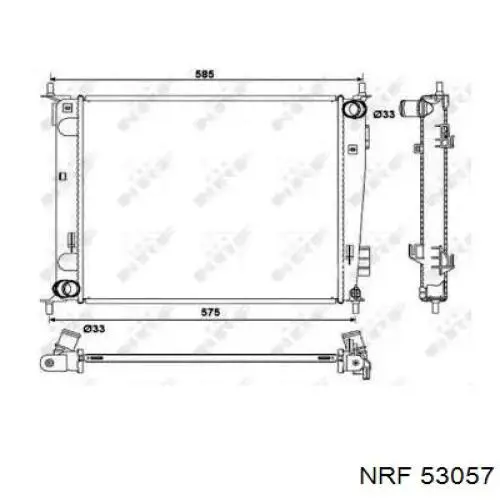 Comprar 53057 NRF Radiador de auto