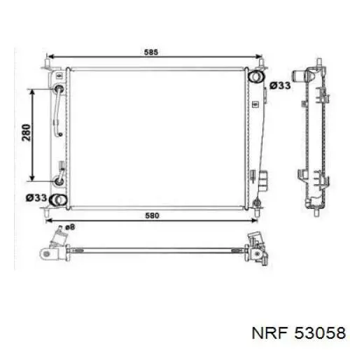 Radiador 253100K070 Hyundai/Kia