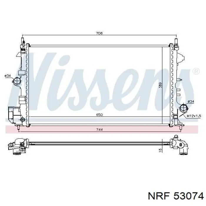 Comprar 53074 NRF Radiador de auto