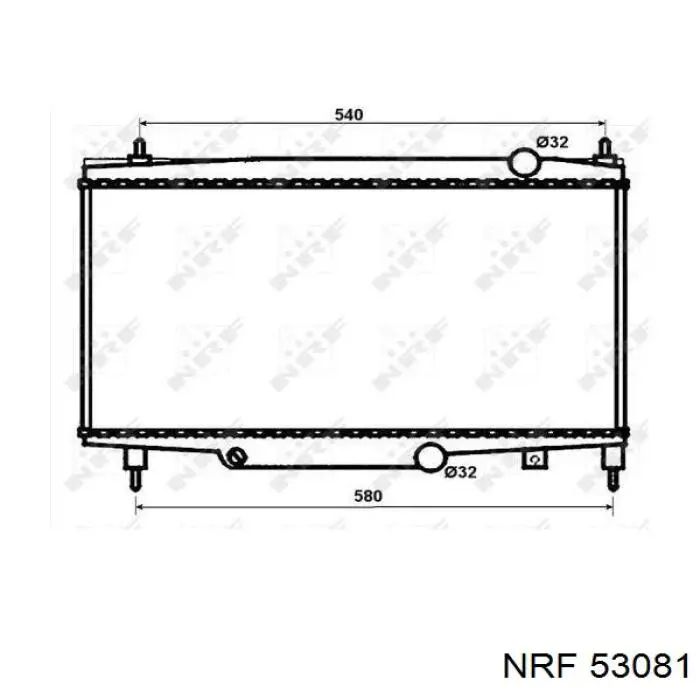 53081 NRF radiador refrigeración del motor