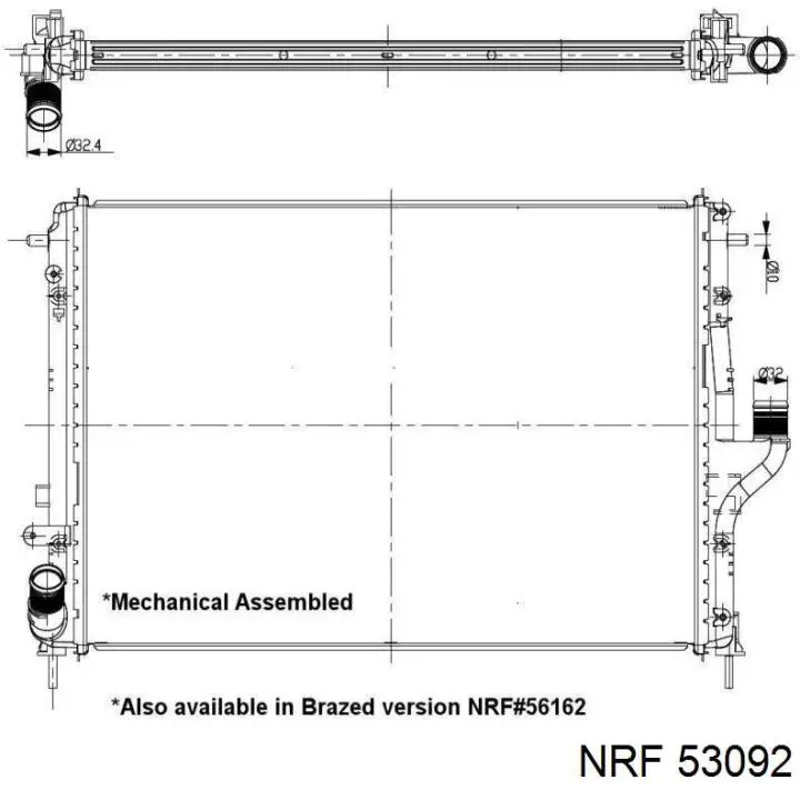 53092 NRF radiador
