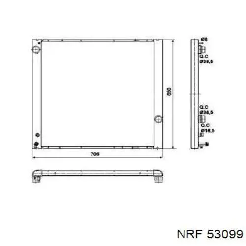 53099 NRF radiador refrigeración del motor