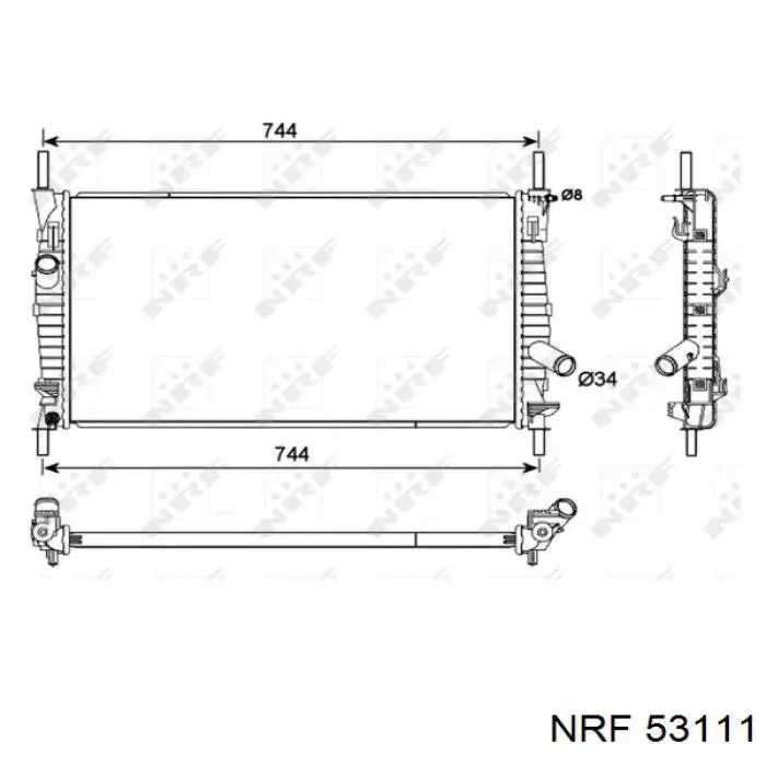 53111 NRF radiador
