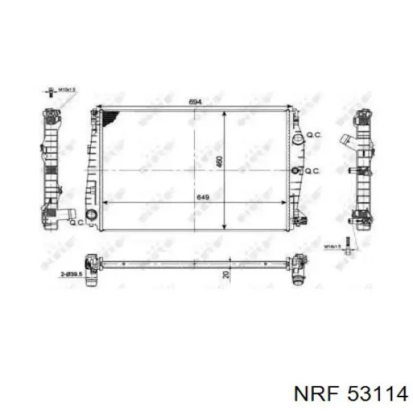 Comprar 53114 NRF Radiador de auto