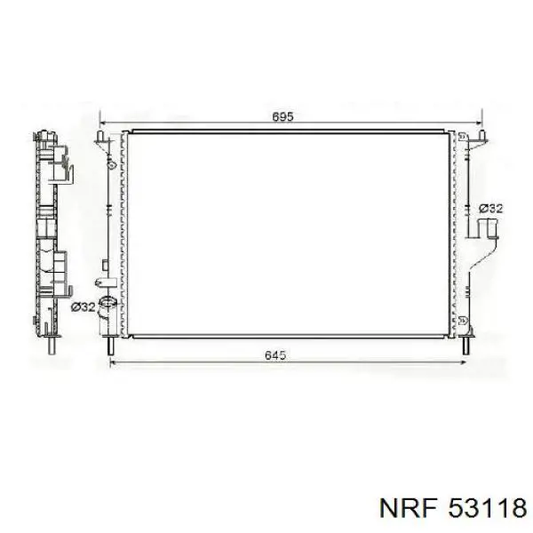 53118 NRF radiador