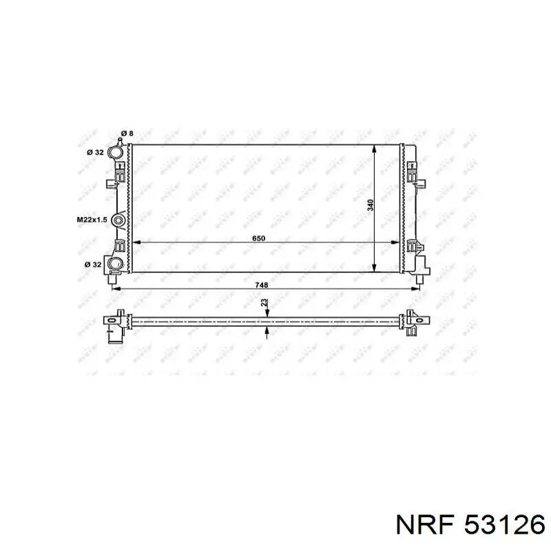 Comprar 53126 NRF Radiador adicional de refrigeración del motor