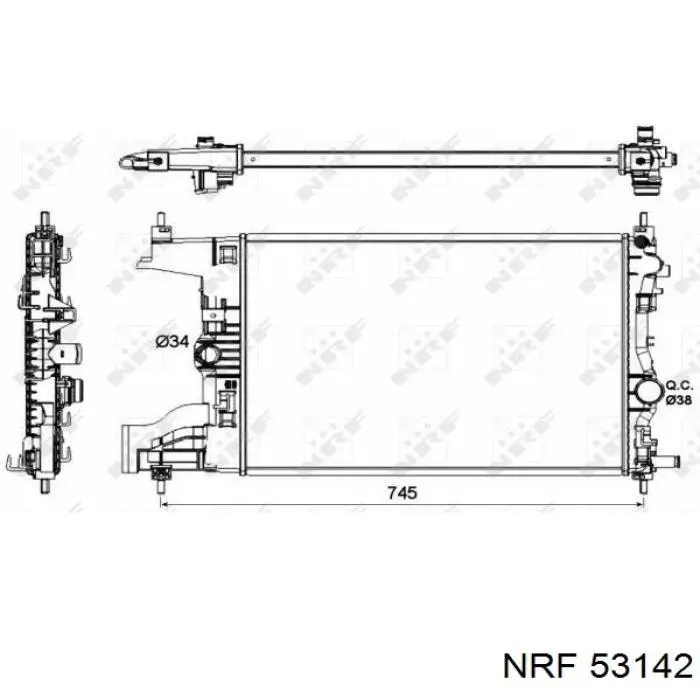 13266755 Peugeot/Citroen radiador refrigeración del motor