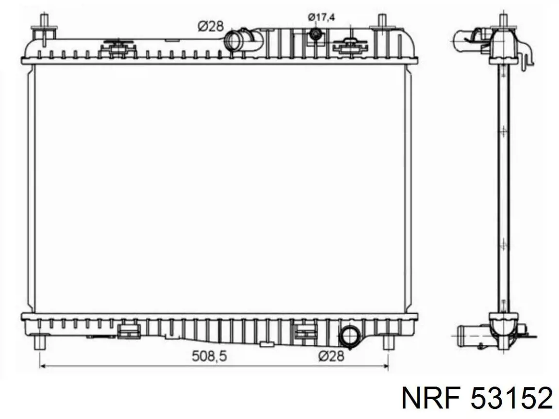 1548603 Market (OEM) radiador refrigeración del motor