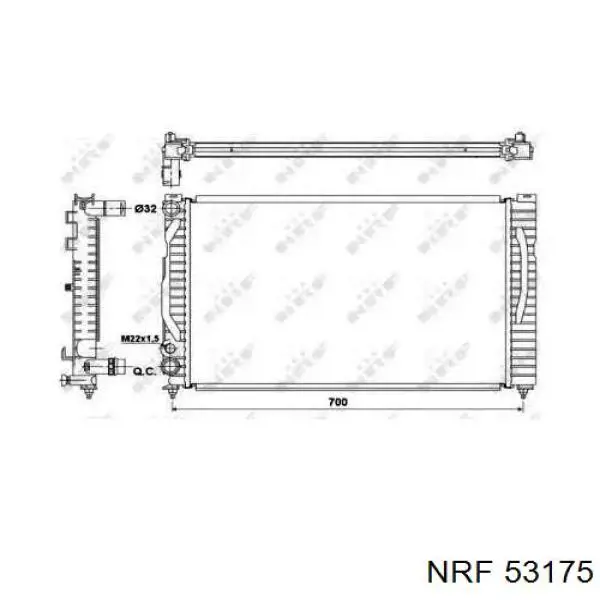 Água radiador NRF 53175 precio, desde 70,92 EUR