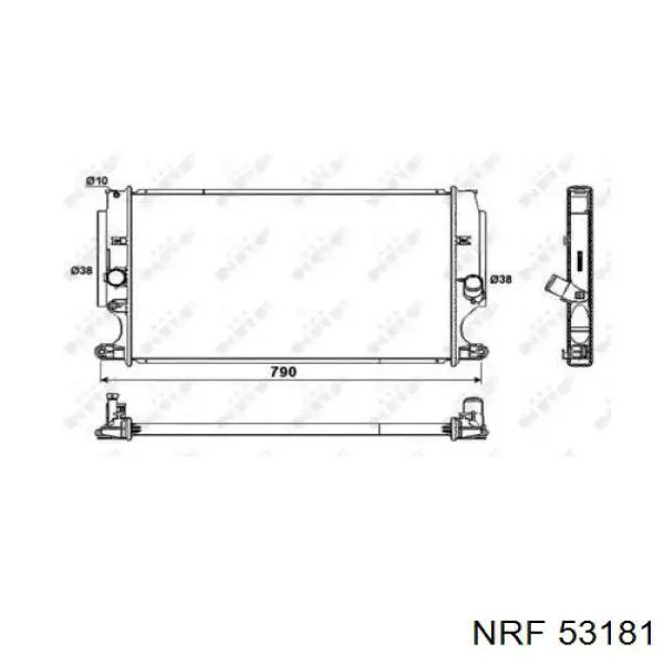 Comprar 53181 NRF Radiador de auto