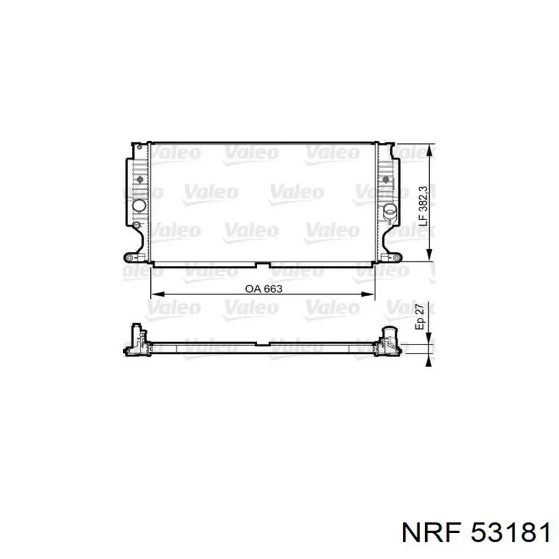 Água radiador NRF 53181 precio, desde 75,50 EUR