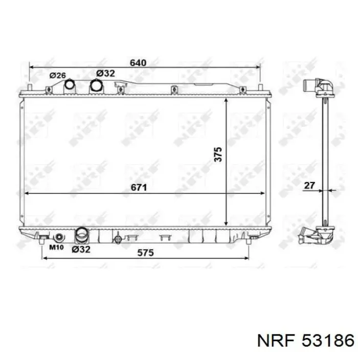 53186 NRF radiador