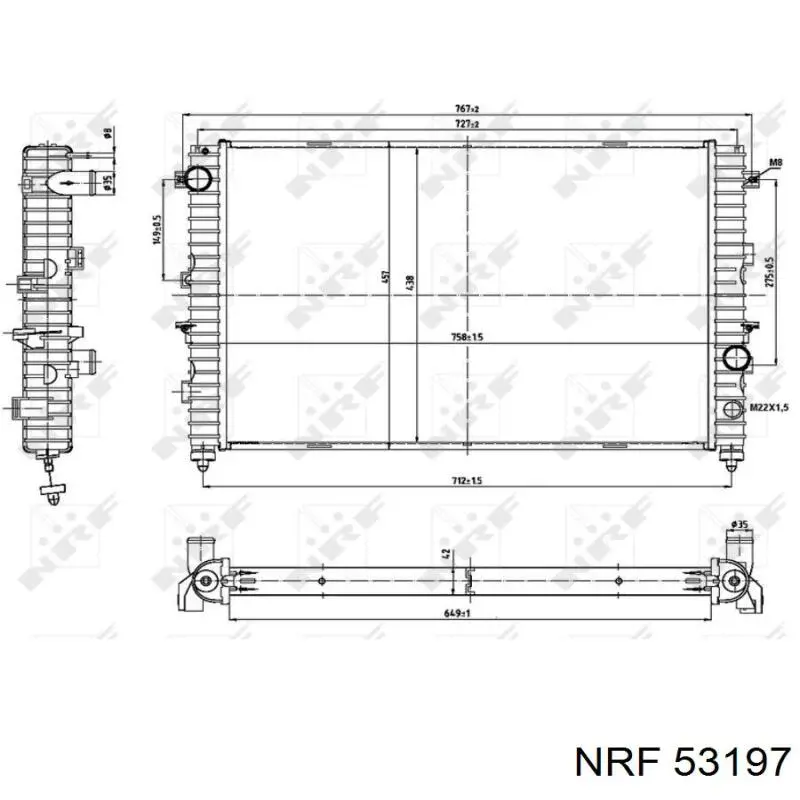 Comprar 53197 NRF Radiador de auto