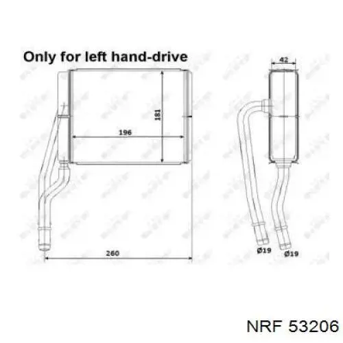 HC30 Ford Radiador interior