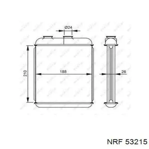 Radiador calefacción 53215 NRF