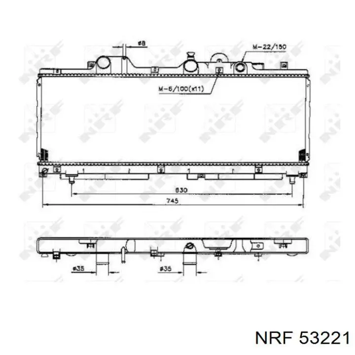 53221 NRF radiador