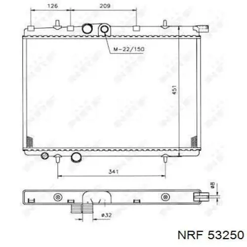 Radiador 53250 NRF