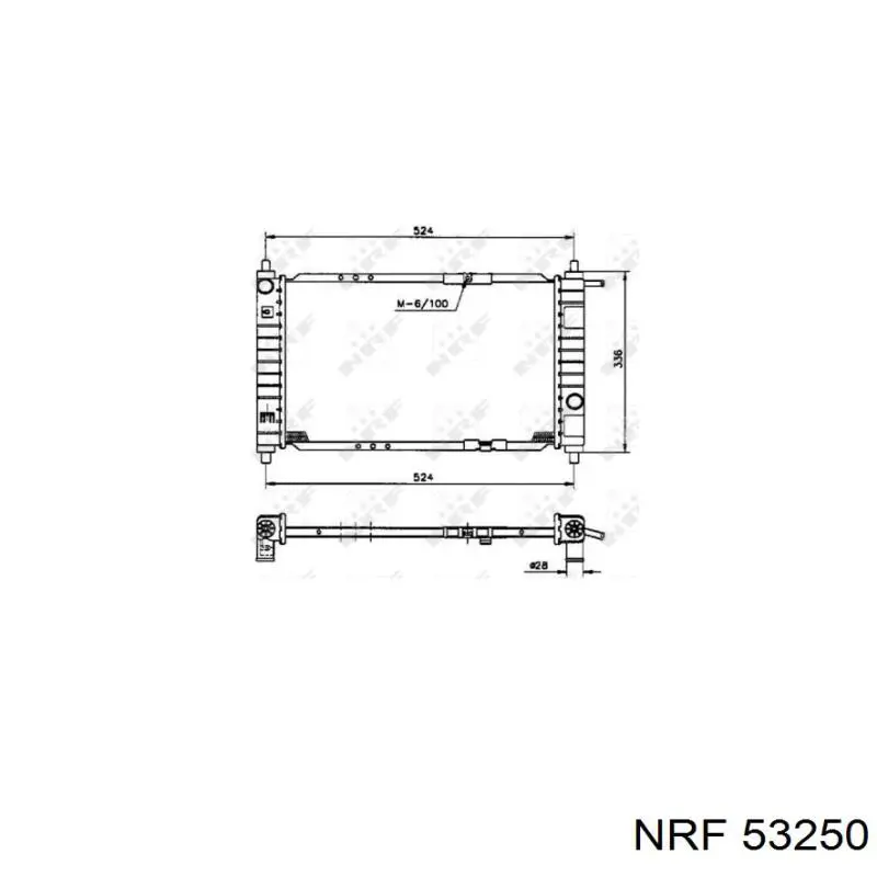 53250 NRF radiador