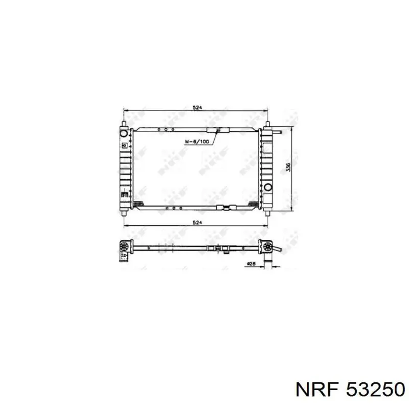 96596288 Opel radiador refrigeración del motor