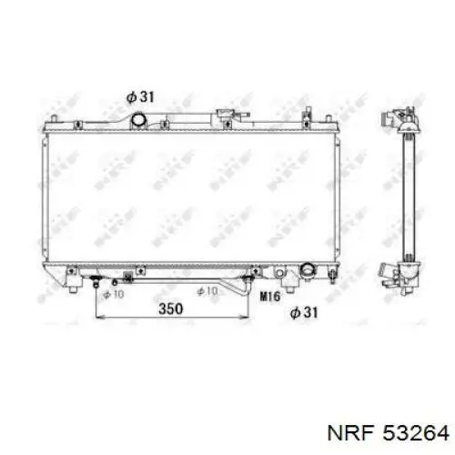 53264 NRF radiador refrigeración del motor