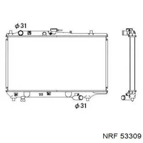 53309 NRF radiador refrigeración del motor