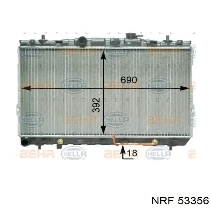 Comprar 53356 NRF Radiador de auto