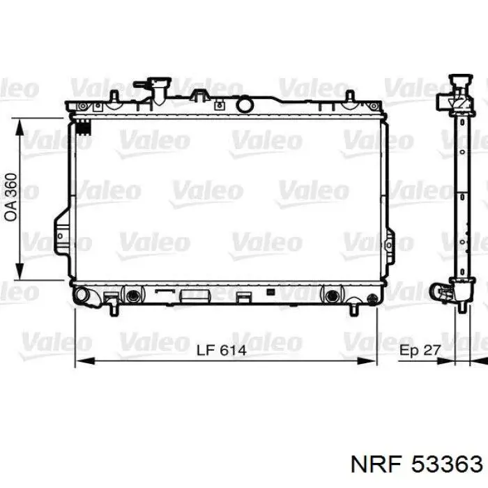 53363 NRF radiador