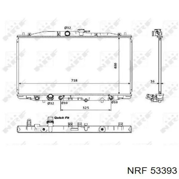 53393 NRF radiador
